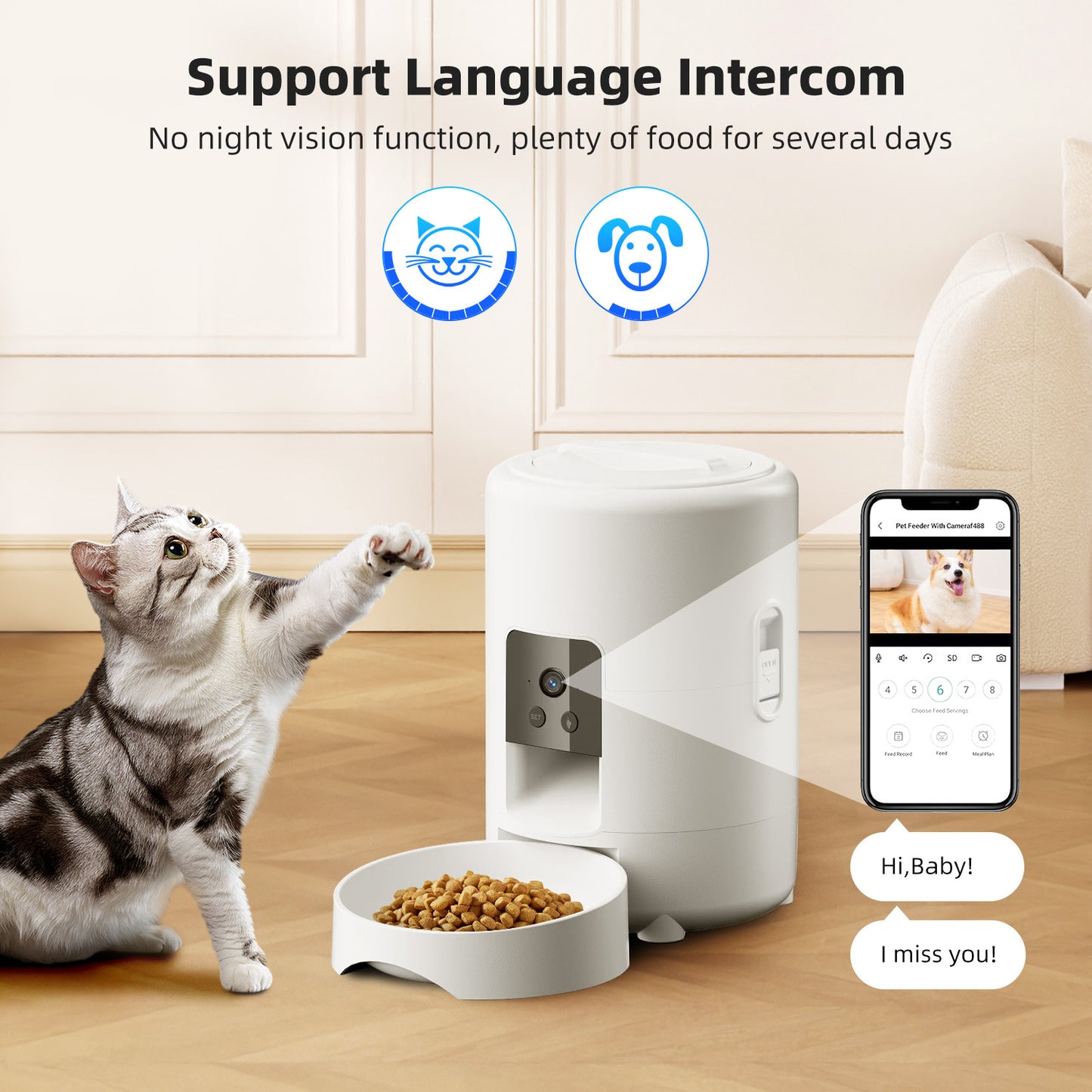 AutoFeed Smart WiFi Pet Feeder 2L